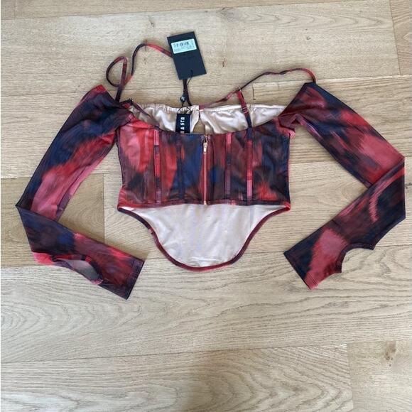 Jagger & Stone Gabriella Corset Top in Red - NWT - Picture 3 of 8